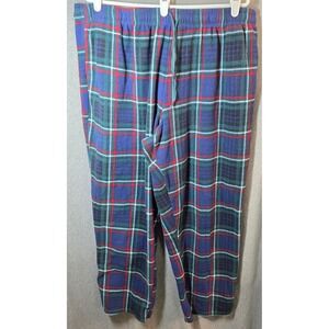 Cuddl Duds Pajama‎ Pants PLus Size 1X Blue Green Red Plaid Fleece Lounge Bottoms